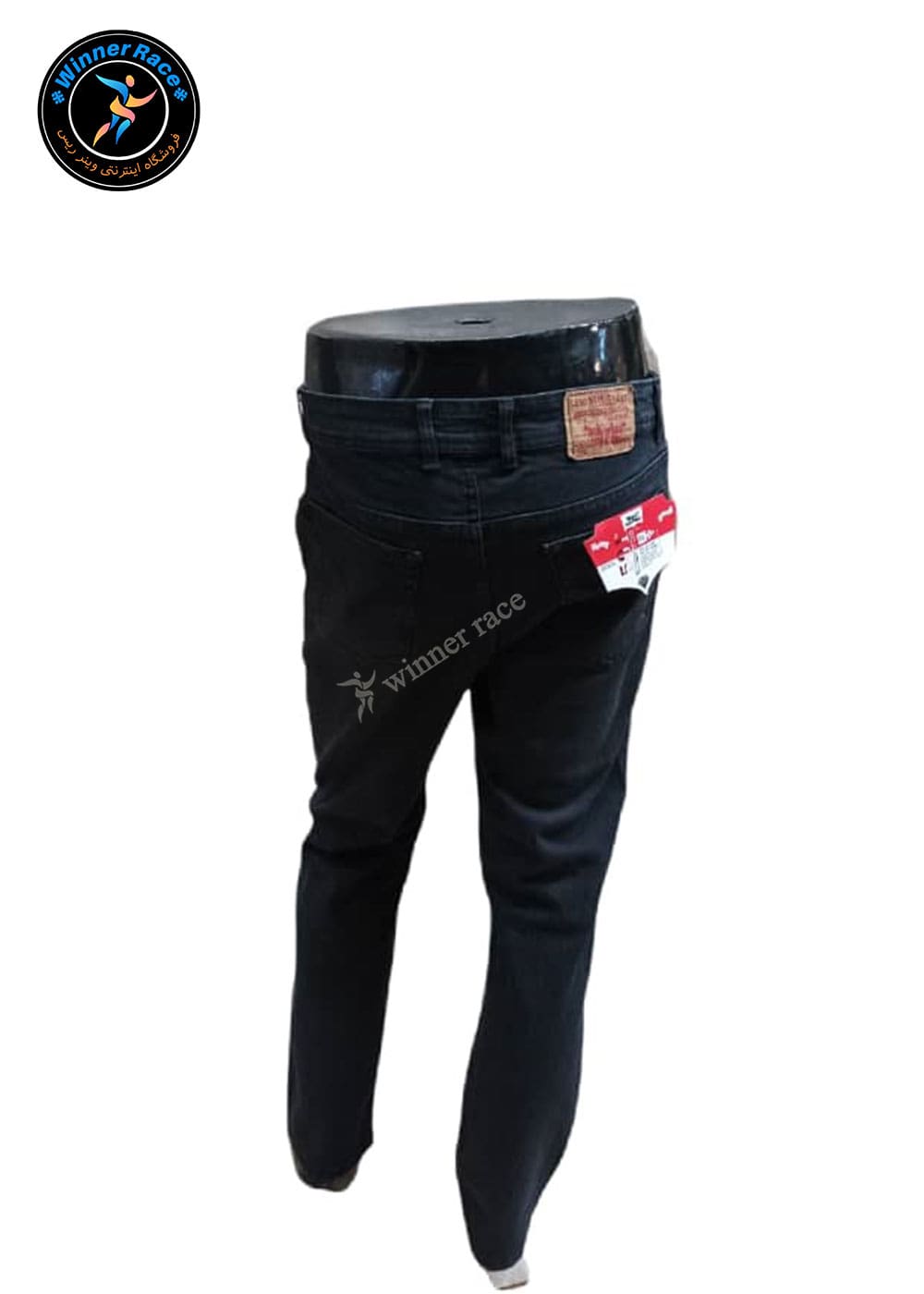 شلوار جین مردانه طوسی فاق بلند مدل کلاسیک کد 60