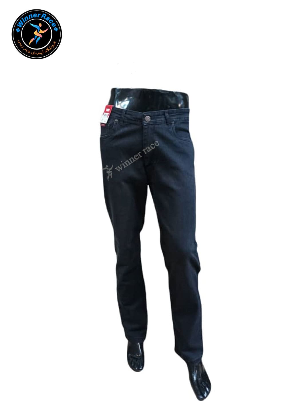 شلوار جین مردانه طوسی فاق بلند مدل کلاسیک کد 60
