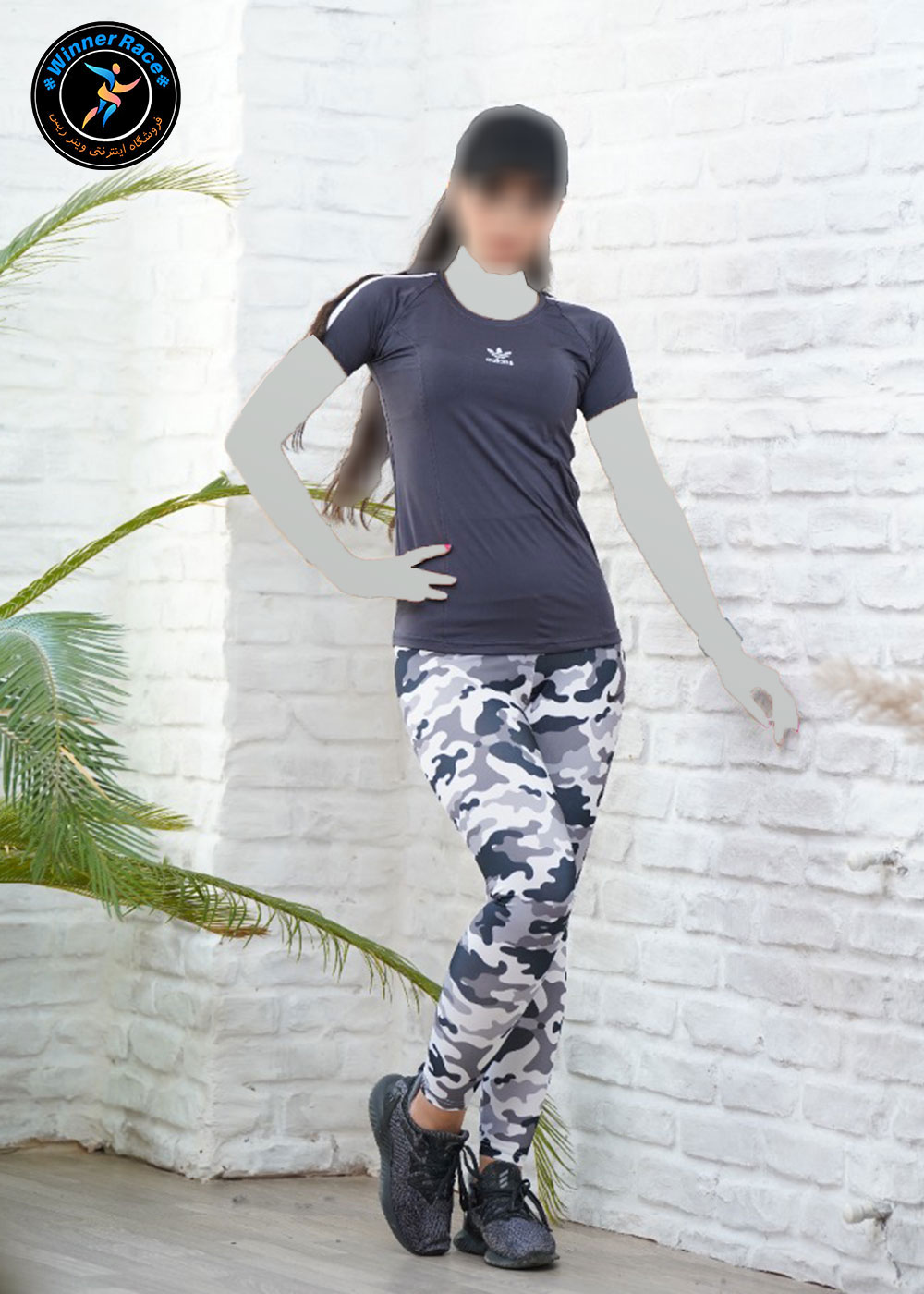لگ ورزشی زنانه سابلیمیشن نایک طرح ارتشی کد 2091
